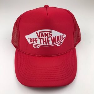 Vans Off The Wall SnapBack Trucker Hat Red